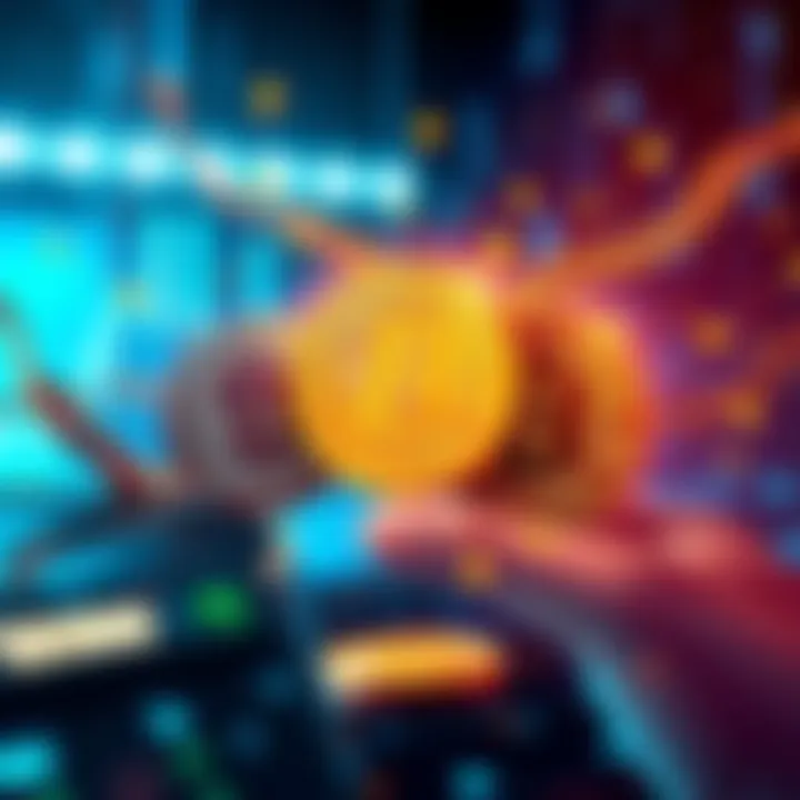 Illustration of Bitcoin being transferred between digital wallets without using exchanges, showing secure and direct movement of cryptocurrency.