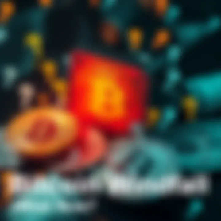 Mysterious Bitcoin Windfall An enigmatic Bitcoin transaction visual with abstract representations of digital currency and question marks.