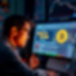 A frustrated individual looking at a computer screen displaying an error message related to Bitcoin withdrawal from a crypto exchange.