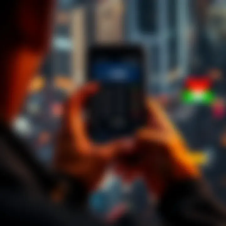 Bitcoin without leverage A person holding a smartphone showing Bitcoin prices