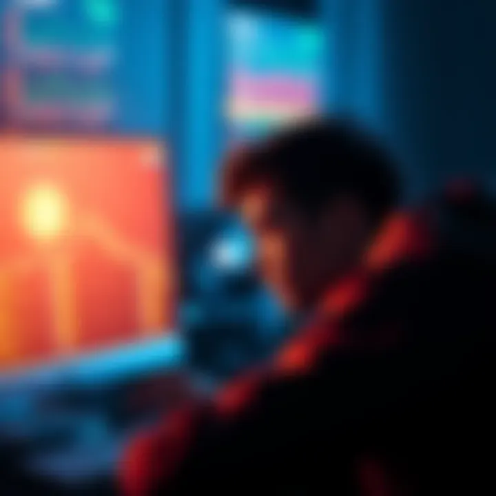 A frustrated person looking at a computer screen while waiting for a BitGo withdrawal to process.