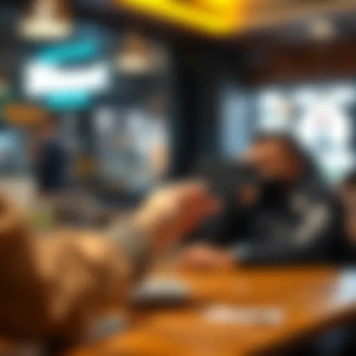 A person using the BitMart Card at a coffee shop to pay for drinks, showcasing ease of payment.