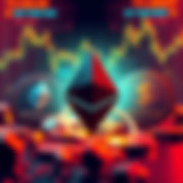 Bitmine Acquires Ethereum A visual representation of Bitmine's purchase of 75,000 Ethereum featuring Ethereum logos and a dollar sign, symbolizing the $123 million transaction, with a backdrop of cryptocurrency graphics.