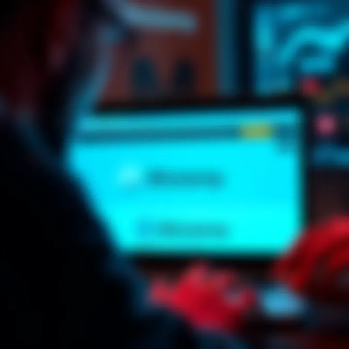 A frustrated customer shows a laptop displaying the Bitstamp logo, highlighting their KYC document status page, symbolizing long wait times.