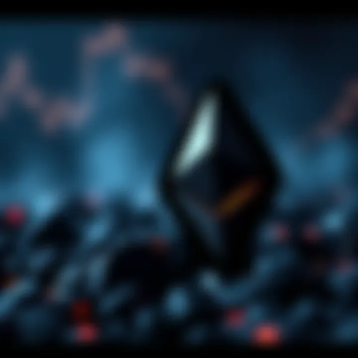 BlackRock's logo alongside the Ethereum symbol, representing their investment in cryptocurrency.