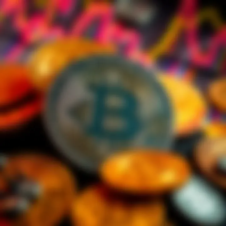 BlackRock logo with Bitcoin coins in the background, highlighting the $444.5 million sale