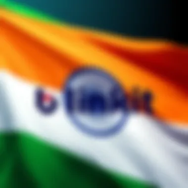 Blinkit logo with Indian flag background Blinkit company logo placed in front of an Indian flag, symbolizing the controversy surrounding its operations in India