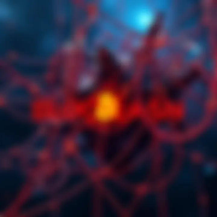 A visual representation of skepticism towards blockchain technology, depicting a tangled web of confusion and misinformation.