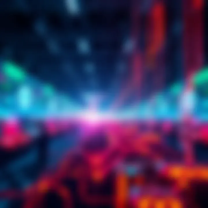 Visual representation of blockchain technology showcasing competing platforms and community engagement