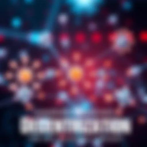 Visual representation of blockchain technology with interconnected nodes illustrating decentralization concept