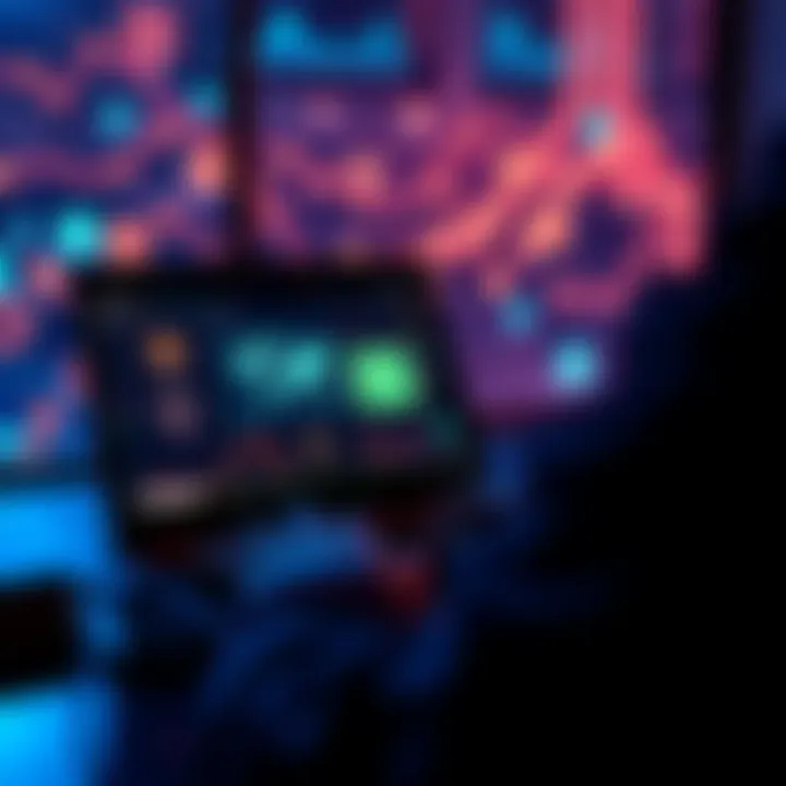 A person using a laptop with blockchain applications open, showcasing tools for block exploration and smart contract development.