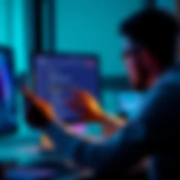 A person examining an email on a computer screen, showcasing signs of phishing attempts