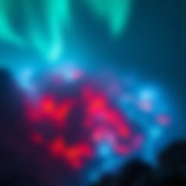 A captivating view of the mysterious blue zone discovered while traveling, showcasing vibrant colors and intriguing formations.