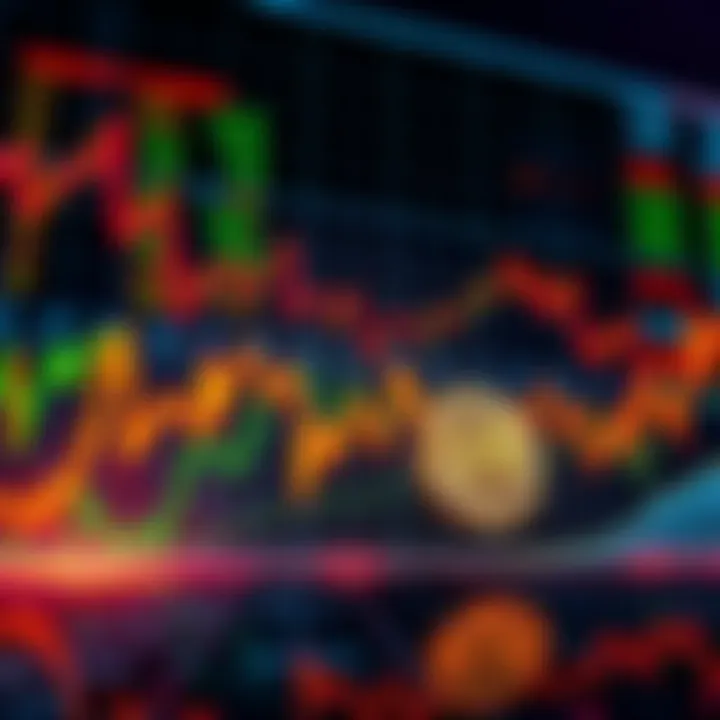 A graph showing a sharp decline in BNB treasury value, indicating a 95% drop with financial charts in the background.