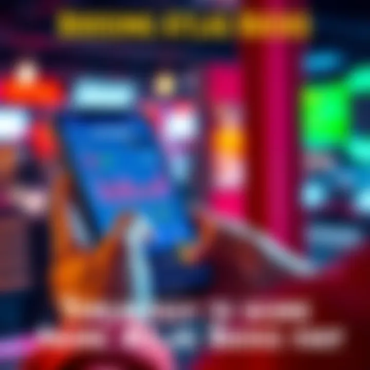 A person using a smartphone to track their Atlas Bucks progress with charts and rewards on screen