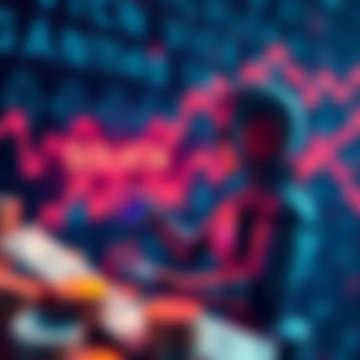 Bot trading cryptocurrency A digital representation of a trading bot making a profit on cryptocurrency, showing 23 cents transforming into a large sum of money against a backdrop of the Solana blockchain.