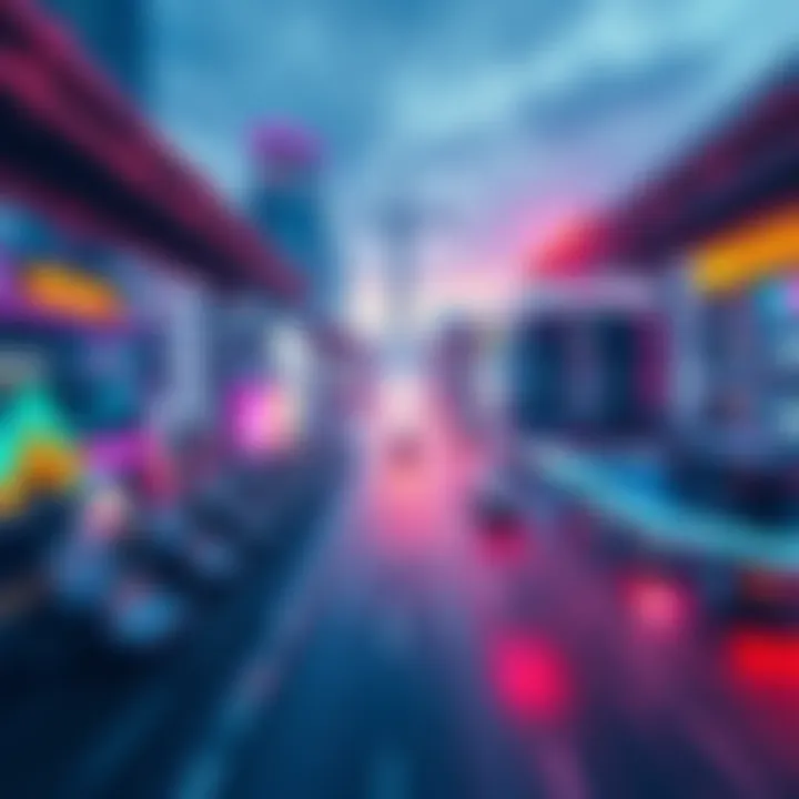 A dynamic view of Brazil's tech scene with AI elements