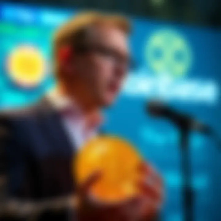 Coinbase CEO Brian Armstrong speaking about Bitcoin's potential as the best money ever created