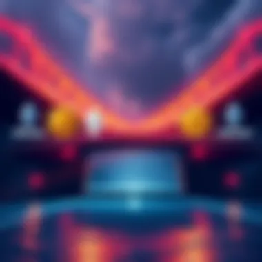 Illustration of a bridge connecting Solana and Ethereum with USDC coins on either side