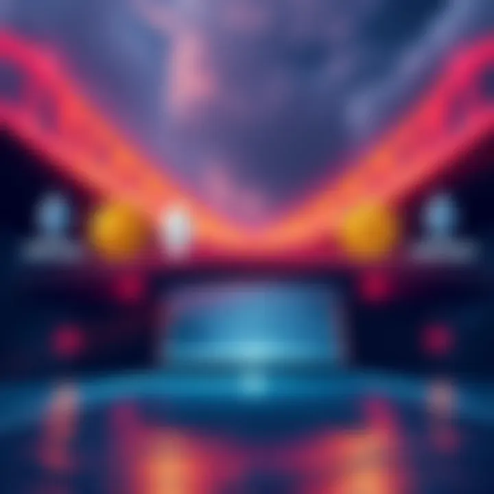 Illustration of a bridge connecting Solana and Ethereum with USDC coins on either side