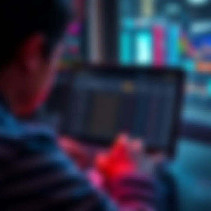 A person examining used Phantom wallets on a laptop screen, highlighting transaction histories and payment options.