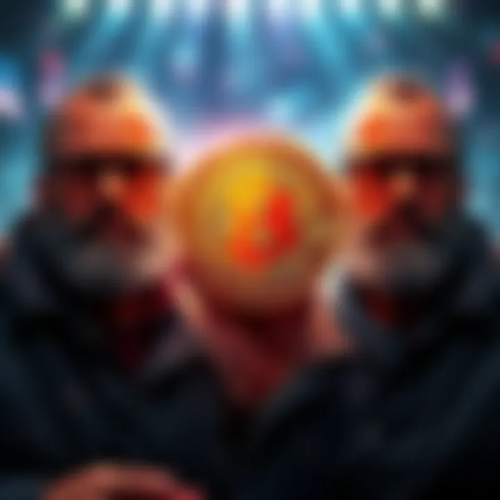 Bitcoin Maximalists React A dramatic visualization of Bitcoin maximalists facing backlash in the crypto community.