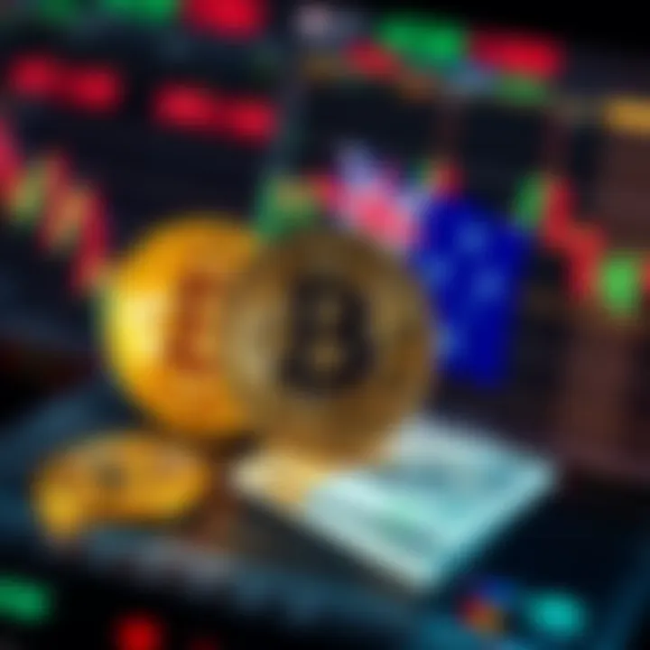 A digital representation of Bitcoin being exchanged for Australian Dollars on a trading platform