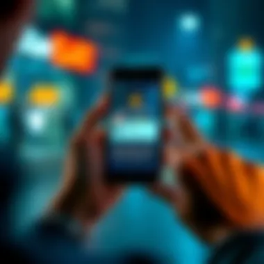 A person looking at their smartphone displaying a transaction at the BTC burn address with a message in German about burning BTC