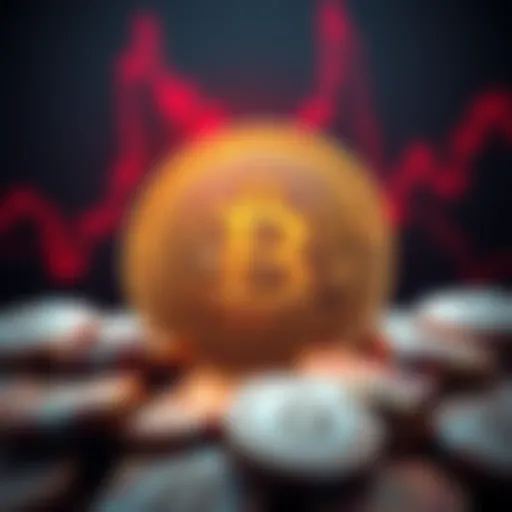 A depiction of the Bitcoin logo with Bulgarian currency symbols representing a financial strategy discussion.