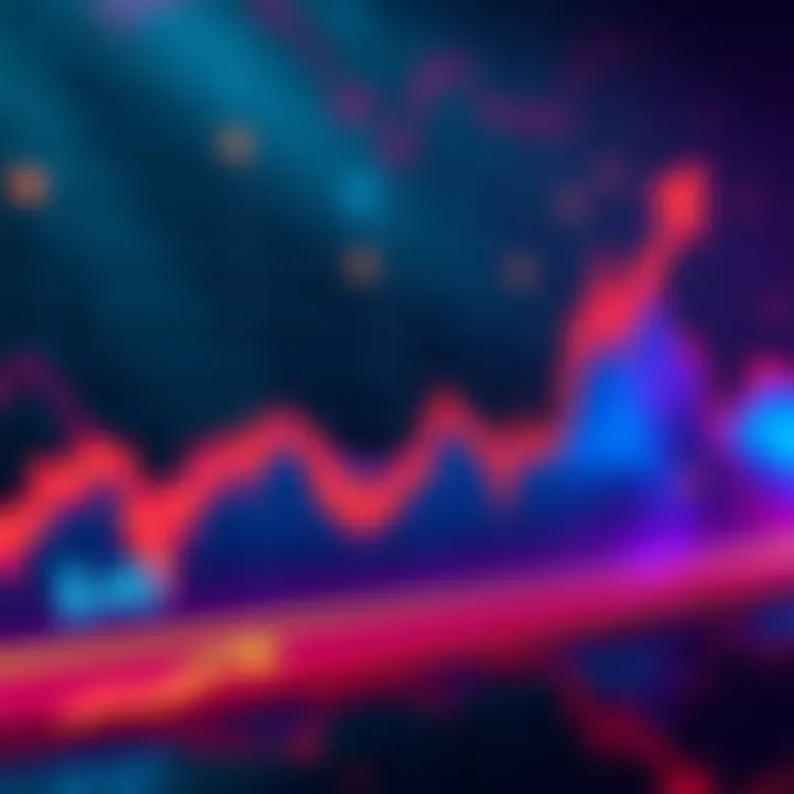 Bullish LTC Price Trend A graph showing LTC price consistently above $40, indicating a steady bullish trend, with arrows suggesting upward movement and potential for future gains.