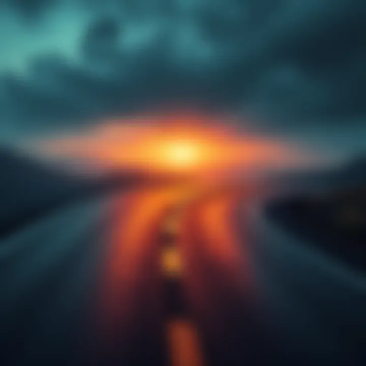 A winding road with bumps and curves, symbolizing life's unexpected challenges