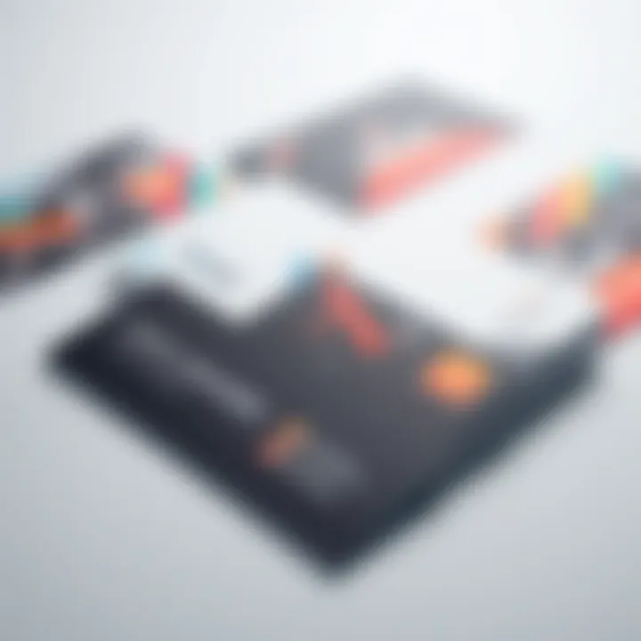 Samples of business cards and website designs for a contracting business showcasing versatility.