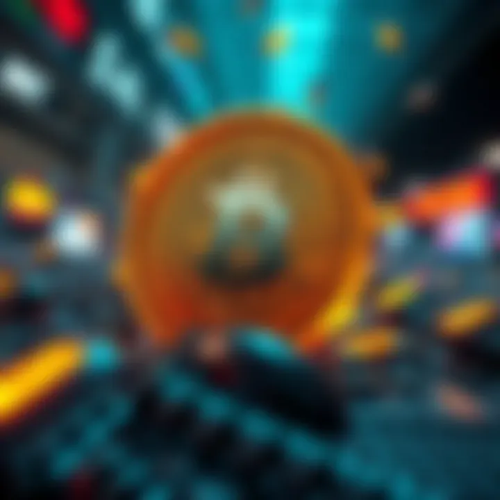 A graphic showing a falling coin labeled 'Buttcoin' with dollar signs and warning symbols, representing financial decline.
