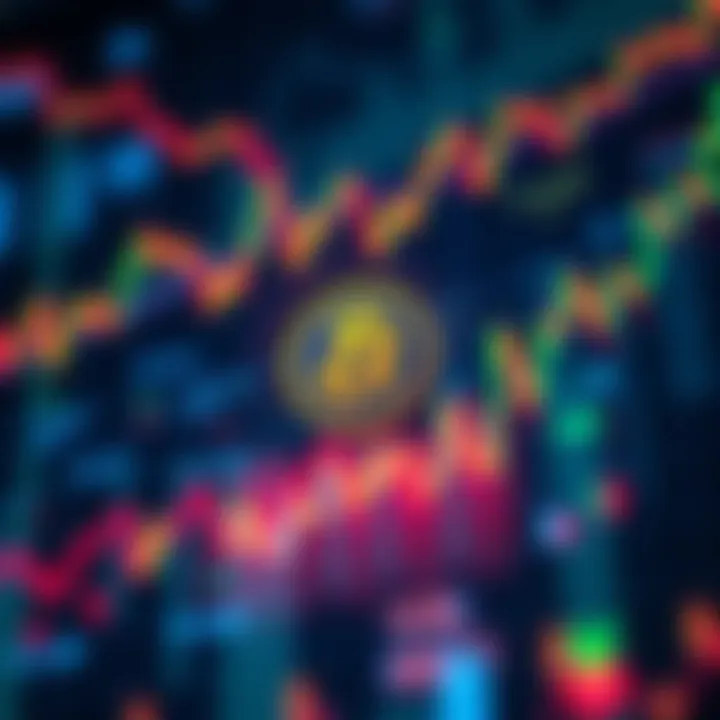 Analyzing Buttcoin's Impact on U.S. Markets An abstract representation of cryptocurrency dynamics with a focus on Buttcoin amidst fluctuating market graphs