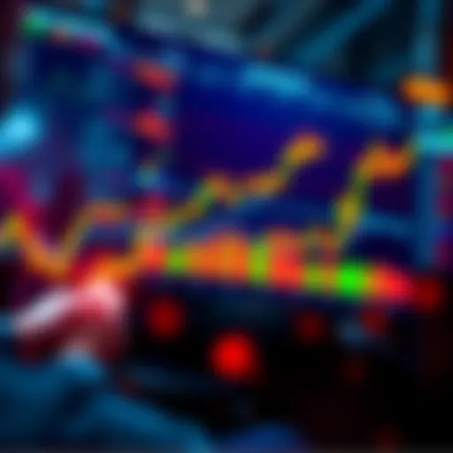 A person analyzing cryptocurrency charts showing growth and potential profits