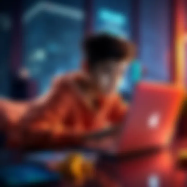 Buying Solana Cryptocurrency A young person using a laptop to buy Solana cryptocurrency without KYC