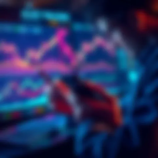 A person analyzing cryptocurrency charts and using a secure wallet for ALGO storage