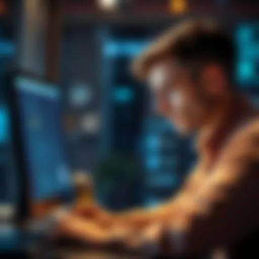A frustrated customer looks at a locked account on their computer, showing confusion over Bybit's new restrictions.