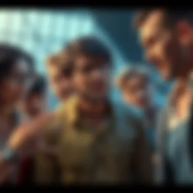 Byron's Departure from Project A group of frustrated people discussing the impact of Byron's departure from a project, showing expressions of anger and confusion.