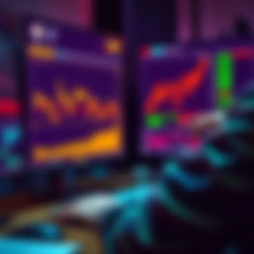 A person analyzing charts and data on a computer screen while focusing on DEX swap slippage calculations