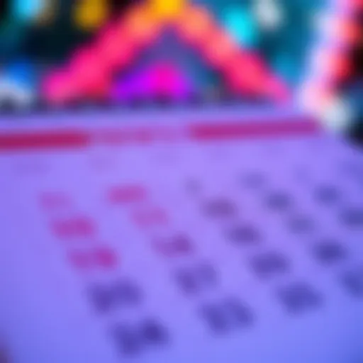 A calendar page showing highlighted dates for events in 2026