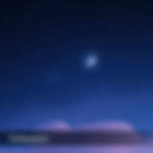 A serene night sky filled with stars and a crescent moon, symbolizing peace and gratitude.