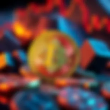 A graphic showing a cryptocurrency coin with a tax symbol, representing the effects of capital gains tax on American crypto users.