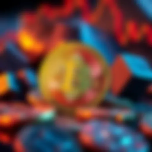A graphic showing a cryptocurrency coin with a tax symbol, representing the effects of capital gains tax on American crypto users.
