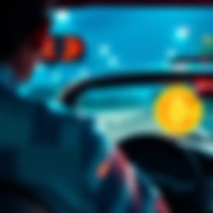 A person considering selling their car to invest in Bitcoin, with a car and Bitcoin symbol in view.