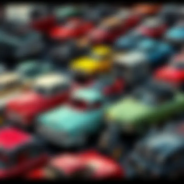 A collage of car listings showcasing vintage cars and affordable options for enthusiasts.
