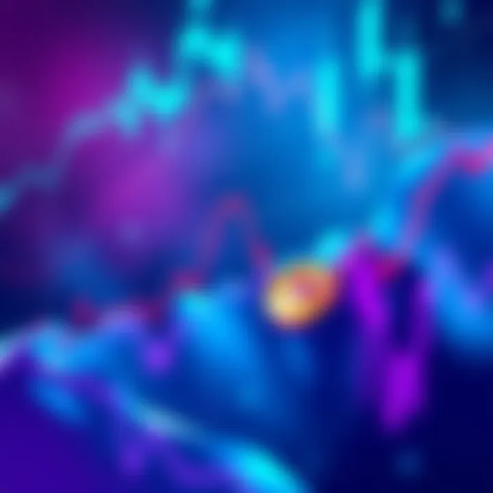 Cardano Market Analysis Illustration showing a graph with Cardano's price fluctuating, alongside Bitcoin's trends, highlighting the media's focus on short-term drops