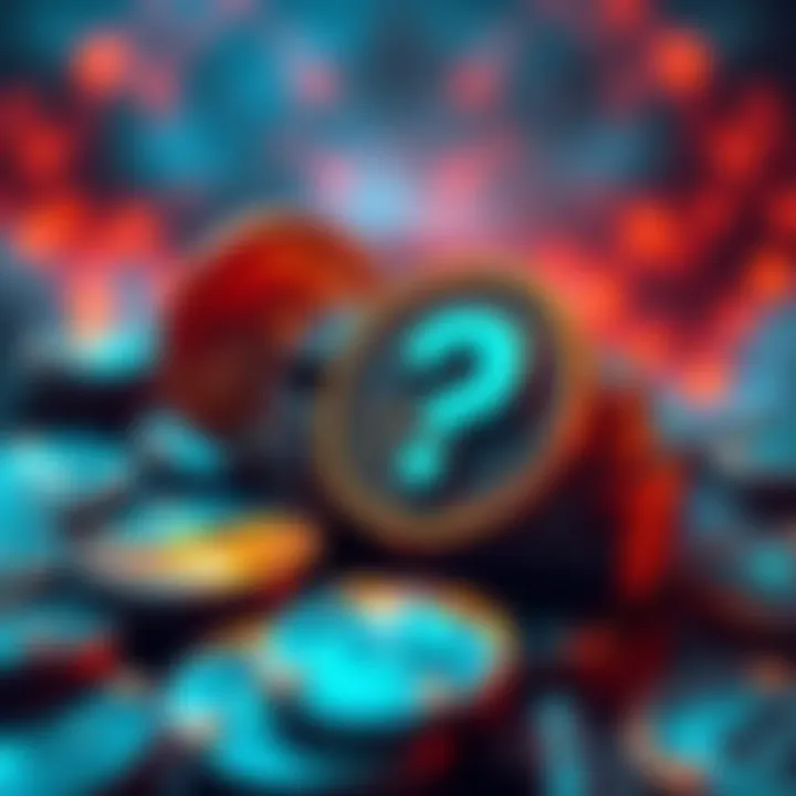 A graphic showing Cardano coins and a wallet to represent staking rewards, with a question mark indicating withdrawal options.