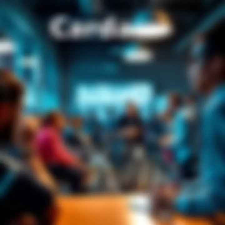 Cardano community members sharing insights at the BikeID seminar with bikes in the background