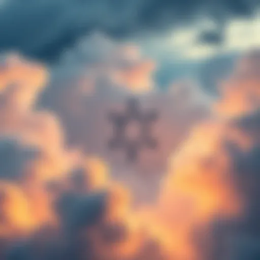 A visual representation of Cardano's logo amidst stormy clouds, symbolizing challenges and community strength.